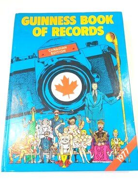 1977 Guinness Book of Records - Canadian Edition Hardcover